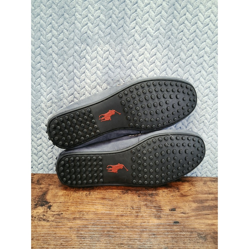 Polo Ralph Lauren Wes-SO-DRV Navy Blue Leather Driving Loafers Mens 9.5D - Picture 6 of 12